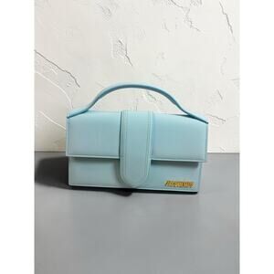Jacquemus Le Grand Bambino Light Blue Calfskin Satchel~ New with Tags~ Dust Bag